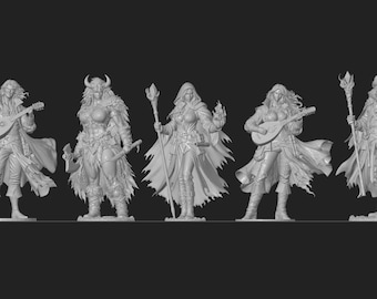 Miniature human race miniatures singles and sets. 32mm scale
