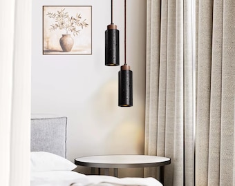 New Black Hole Stone Bedside Pendant Lamp - Modern Nordic Hanging Light - Led Pendant Lamps