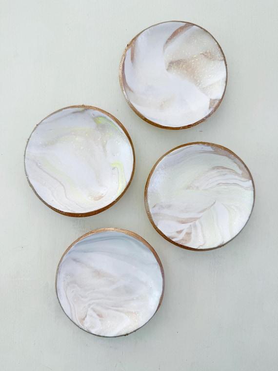 Milky White Opal Ring Dish, Pink and White, Ring Holder, Key Holder, Opal Dish, Jewelry Holder, Engagement Gift, Christmas, Gifts for Her