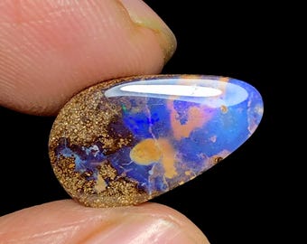 Australian Boulder Opal  Cabochon , Jewelry Gemstone, 17x10x3mm , 4.30cts , #G454