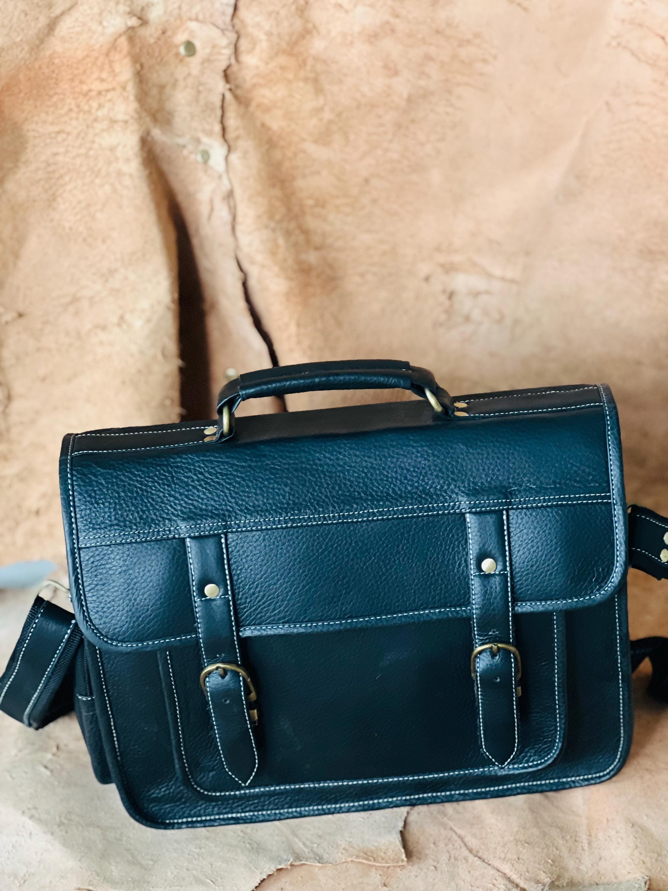 Handmade Vintage Leather Camera Bag DSLR Travel Case