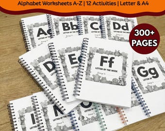 Letter of the Week Printable Worksheets, Alphabet Tracing, Alphabet Coloring, Preschool Curriculum, Toddler Workbook, Learning Binder