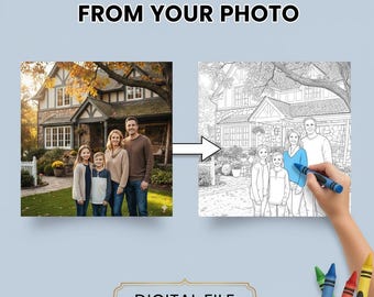 Custom Photo to Coloring Page | Personalized Vector Portrait (Digital Download)