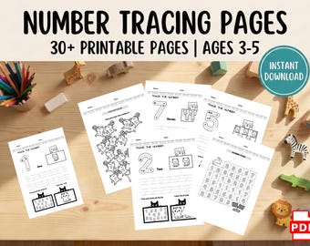 Number Tracing Worksheets | Preschool Math Activity (PDF)