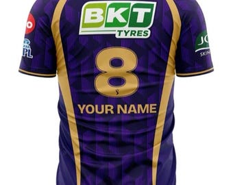 Persolizeed New KKR Kolkata knight Riders Cricket Jersey IPL 2026