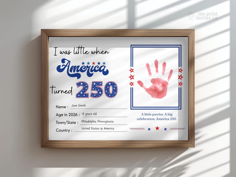 4th of July Handprint Printable