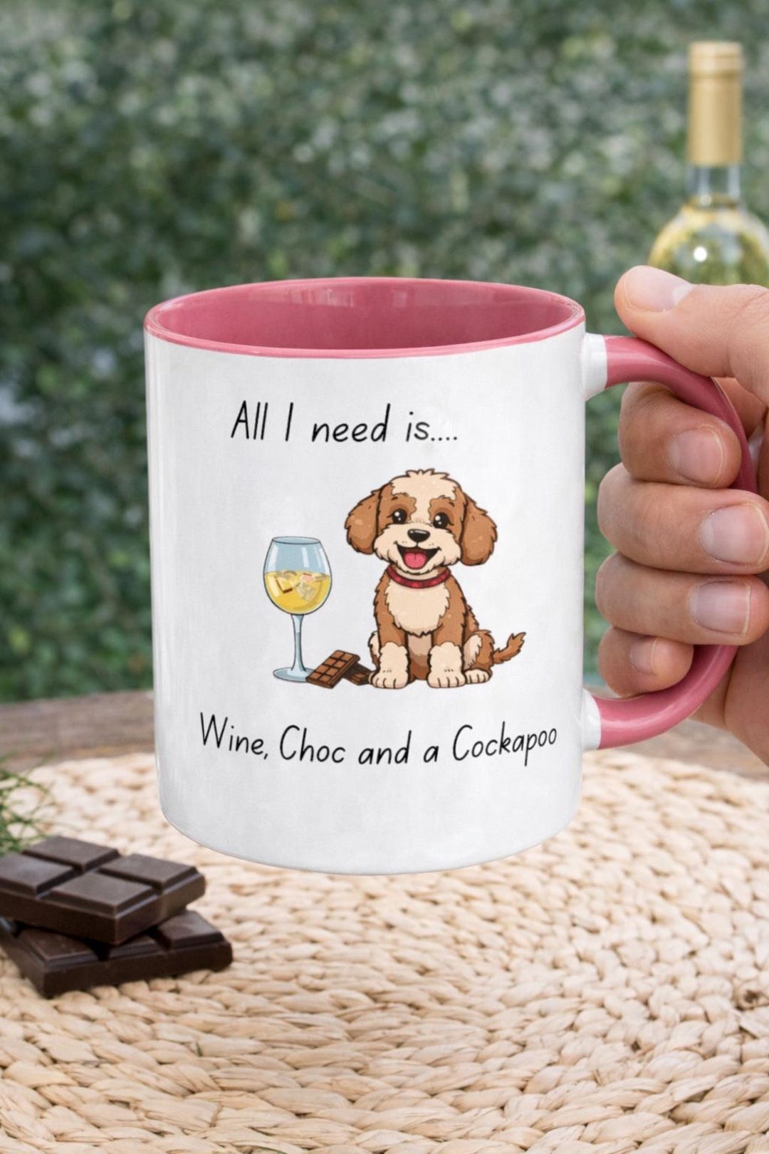 Wine, Chocolate and A Cockapoo Mug | Cockapoo Mum Gift - Etsy