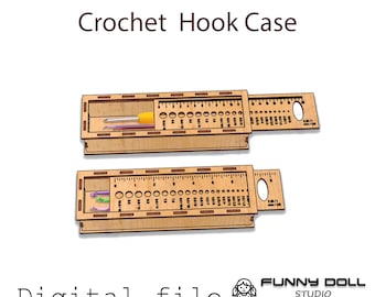 Crochet Ruler Case Crochet Hook Case With Measuring Tools Laser Cutting Files, Centimeter ...