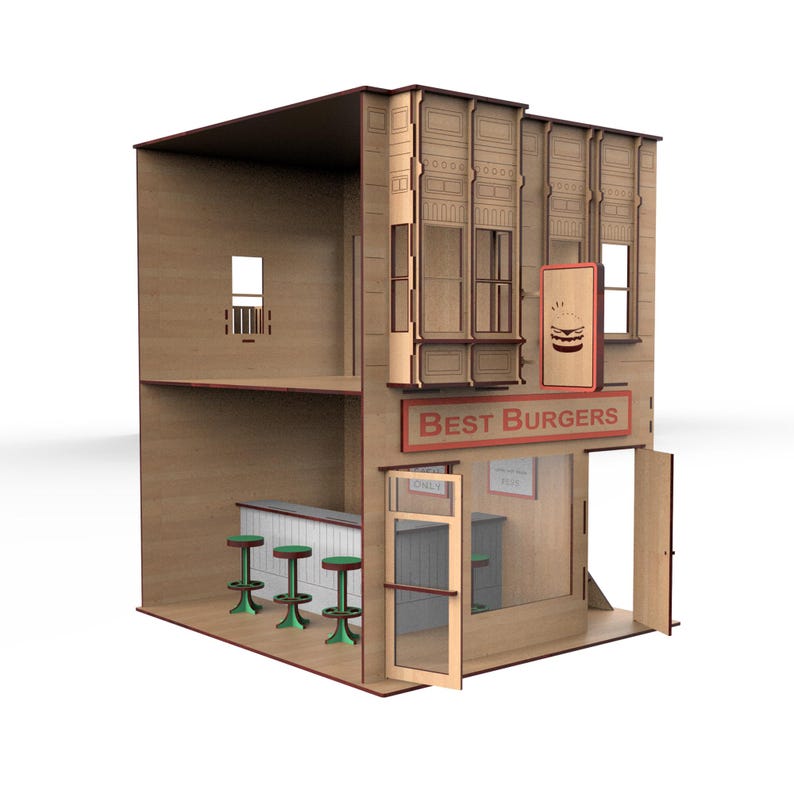 Best Burgers House Building Set, the Bob's House Building Laser Cut ...