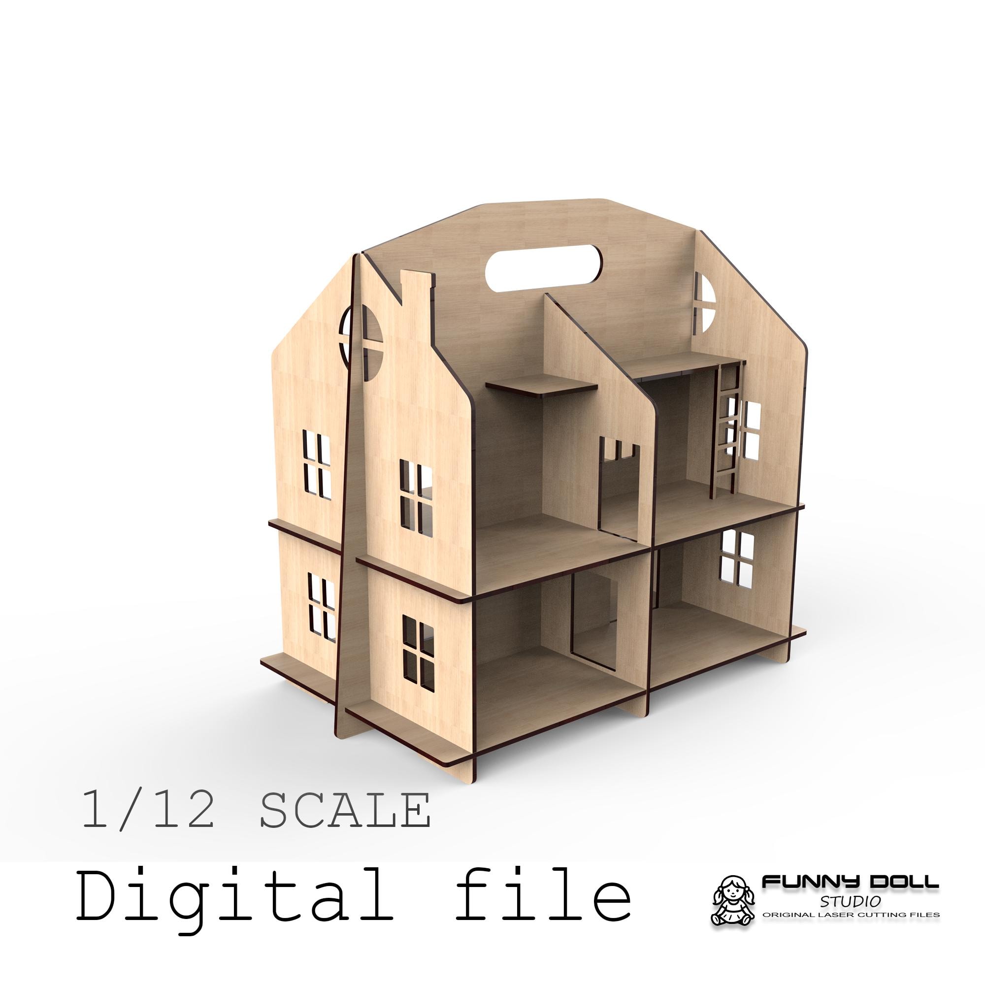 DIY Dollhouse 1:12 Scale - Laser Cut File, 6 Mm - Etsy Israel