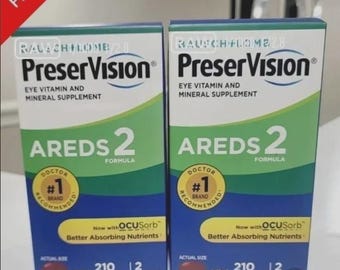 Pack of 2 | Preservision AREDS 2 210 Count Eye Vitamin Mini Soft gels EXP 04/28
