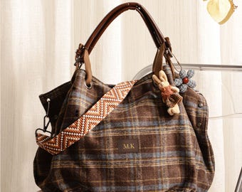 Crossbodytas, corduroy tas, vrijetijdstas, schoudertas, alledaagse tas, draagtas, handtas met verstelbare riem