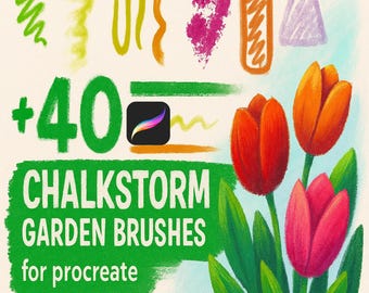 Procreate Pastel Brushes, Crayon Brush Set, Procreate Chalk Textures, Oil Pastel Brush Set, Procreate Shading Brush, iPad Procreate Brushes