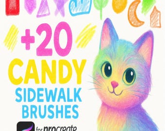 Procreate Chalk Pastel Brushes, Crayon Brush Set, Procreate Texture Brushes for iPad, Procreate Sketching Brush, Procreate Coloring Brushset
