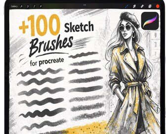 Realistic Graphite Pencil Brushes, Procreate Sketching Brushes, Procreate Shading Brush, Procreate Hatching Brush Set, Drawing Sketch Brush