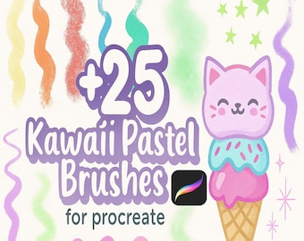 Procreate Pastel Brushes, Procreate Chalk Pastel Painting Brush Set, Procreate Paint Crayon Brushes, Procreate Coloring Pencil, iPad Brushes