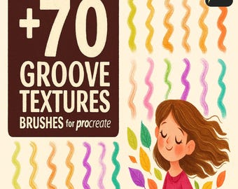 Procreateオイルパステルブラシ、オイルペイントブラシセット、アクリルインパストブラシセット、抽象画ブラシ、ブリッスルブラシ、Procreateグアッシュ