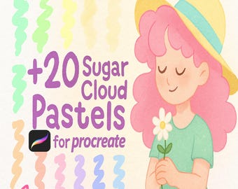 Procreate Soft Pastel Brushes, Procreate Shading Brush, Watercolor Blending Brush Set, Procreate Crayon Brushes, Texture Painting Brush Set