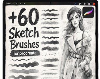 Pinceles de grafito realistas para Procreate, pinceles de dibujo para Procreate, pincel de sombreado para Procreate, pincel de tramado, pincel de dibujo, pinceles de arte lineal