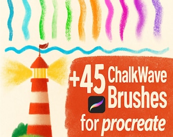Procreate Chalk Brushes, Procreate Crayon Brush Set, Charcoal Procreate Brush Set, Procreate Oil Pastel Textures, iPad Procreate Brushes