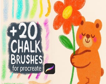Procreate Pastelborstels, Procreate Chalk Texture-borstels, Crayon Shader-borstelset, iPad Procreate-borstelset, Charcoal Procreate-borstelset