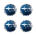 Subaru Stickers Wheel Center Cap 3D 4pcs Glossy Domed Rim hubs Decals Epoxy Resin Gel Hub Emblem Logo Badge Car Accessories Gift Man Dad product logo