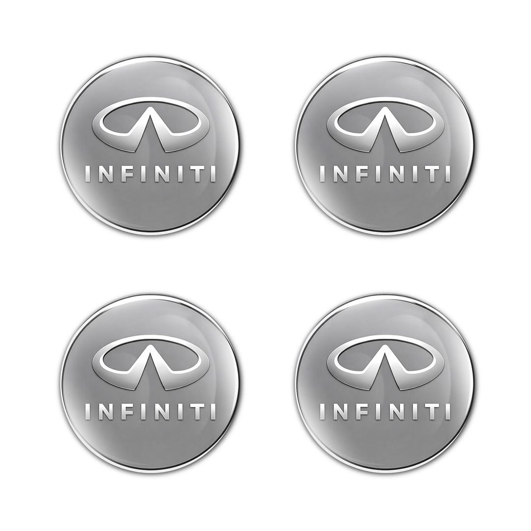 Infinity Racing Stickers Infiniti Stickers Wheel Center Cap 3D 4pcs Glossy Domed Rim Hubs Decals ...