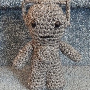 Made to order, Hand crocheted Dr. Who Doll like Cyberman Amigurumi Doll Robot