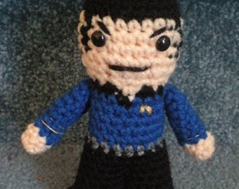 Made to order, Hand crocheted Spock Vulcan Star Trek  Amigurumi Doll