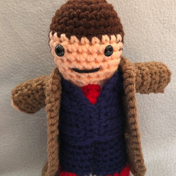 Dr Who like Doll Number 10 Tenth Doctor Hand crocheted  Amigurumi Doll