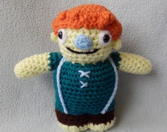 Made to order, Hand crocheted Wallykazam Similar Ogre Doug like monster Amigurumi Doll