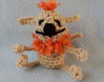 Made to order, Hand crocheted Star Wars Like Salacious Crumb Jabba the Huts Pet Doll Monkey Lizard