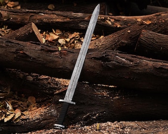 Handmade Ulfberht Viking Sword – Damascus Style Sword | Norse Collector Replica | Fantasy Cosplay Prop