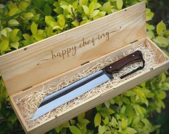 Handgefertigtes Wikinger Sax Messer ZForged Scharfes Jagd & Camping Messer | Lederscheide | Geschenk für Männer
