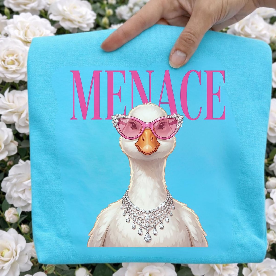 Menace Goose PNG, Sassy Goose With Pink Sunglasses and Diamonds Design ...