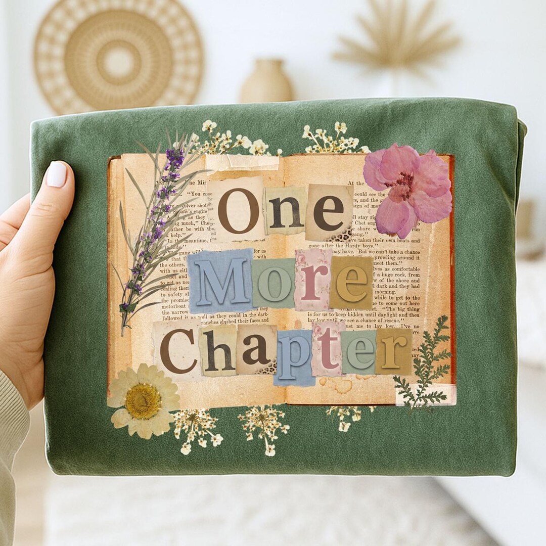 One More Chapter PNG, Book Lover PNG, Vintage Book Collage Design ...
