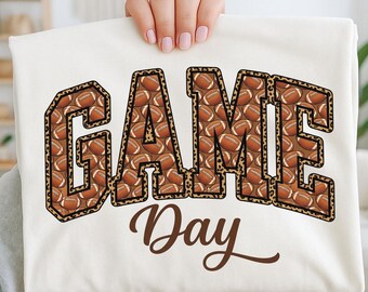 Leopardfotbollsmatchdag PNG, sportmamma-tröjadesign (digital nedladdning)