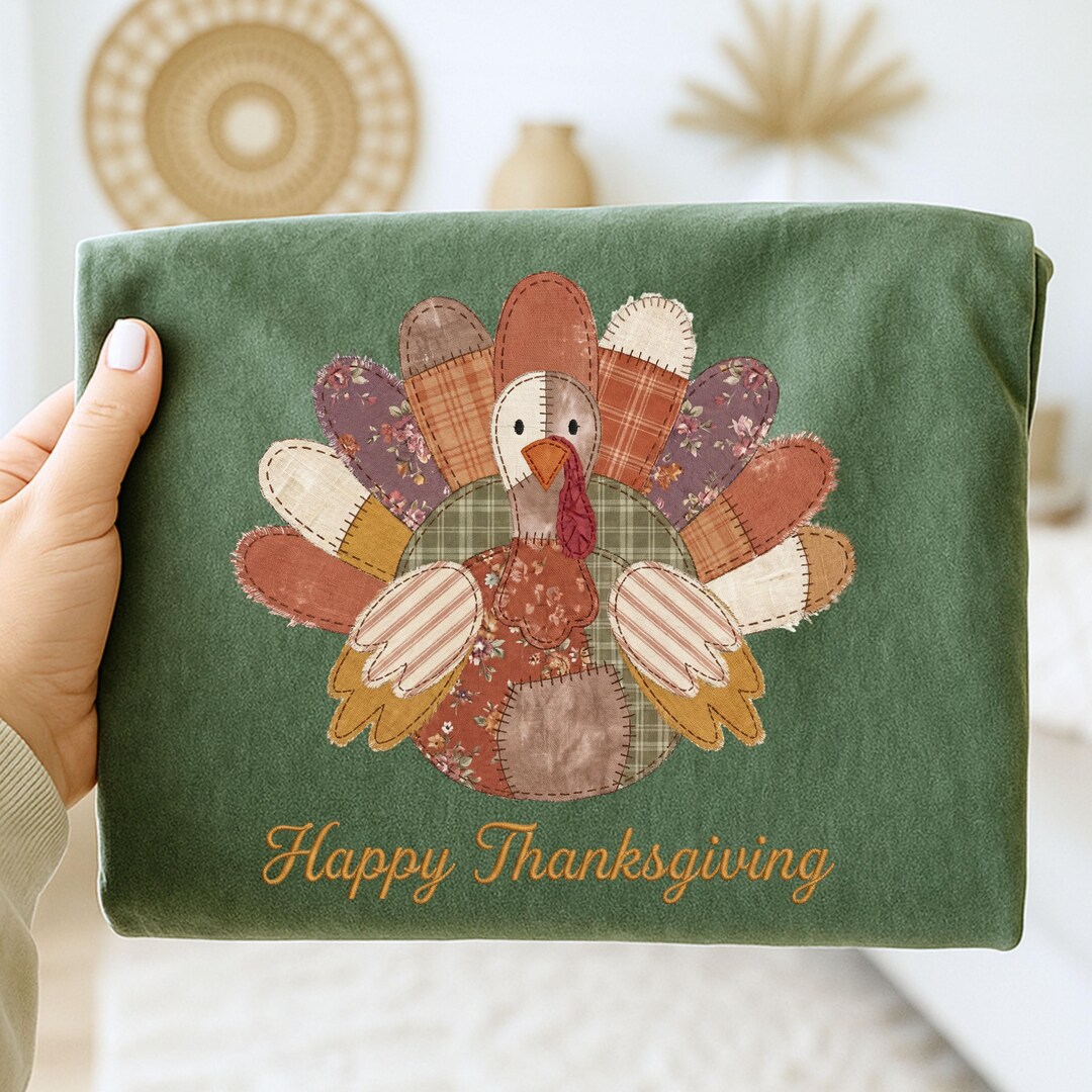 Patchwork Turkey Pattern Patchwork Turkey PNG, Happy Thanksgiving PNG, Vintage Quilt Turkey ...