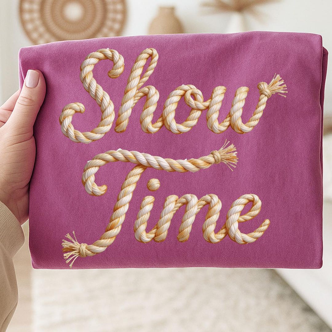 Show Time PNG, Rope Lettering Western Style Design (digital Download ...