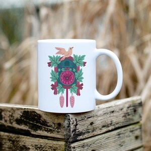 Mok koekoeksklok uit het Zwarte Woud | Schwarzwald-koffiekop, Duits souvenir | Keramische mok van 11 oz met afbeelding