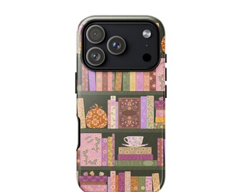 Bookshelf Phone Case | Book Lover iPhone Case | Bookish Phone Case | Cottage Folk | Reading Gift