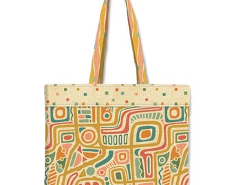 Weathered Passage Tote Bag | Retro Coastal Mid-Century Modern Market Bag