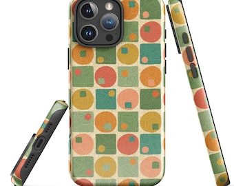 iPhone-Hülle mit Pool-Mosaik | Retro-Strandresort-Stil mit geometrischem Muster