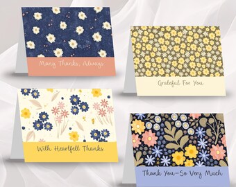 Floral Thank You Cards - Buttermilk Prairie Stationery Set