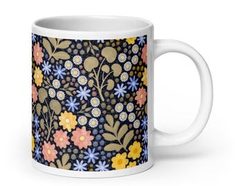 Buttermilk Prairie Calico Floral Mug