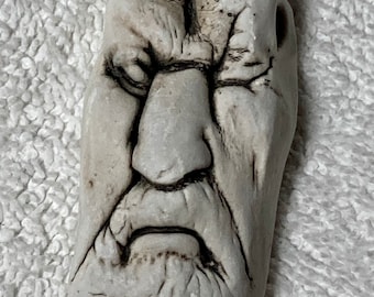Vintage Handmade Artisan Clay Pottery Troll Gnome Pendant Bead Jewelry Making Supply