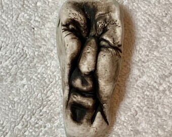 Vintage Handmade Artisan Clay Pottery Troll Gnome Pendant Bead Jewelry Making Supply