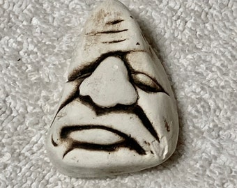 Vintage Handmade Artisan Clay Pottery Troll Gnome Pendant Bead Jewelry Making Supply