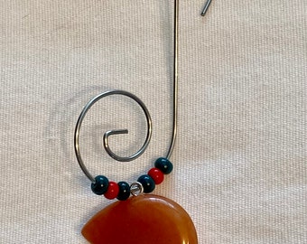 Handgemaakte stenen beer kerstornament Suncatcher Native American Made verborgen beer