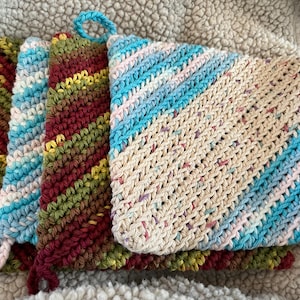 Handmade Crocheted Yarn Potholders